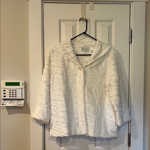 Alfred Dunner Jackets & Blazers - Alfred Dunner White Formal Elegant  Teddy Jacket USED size 14